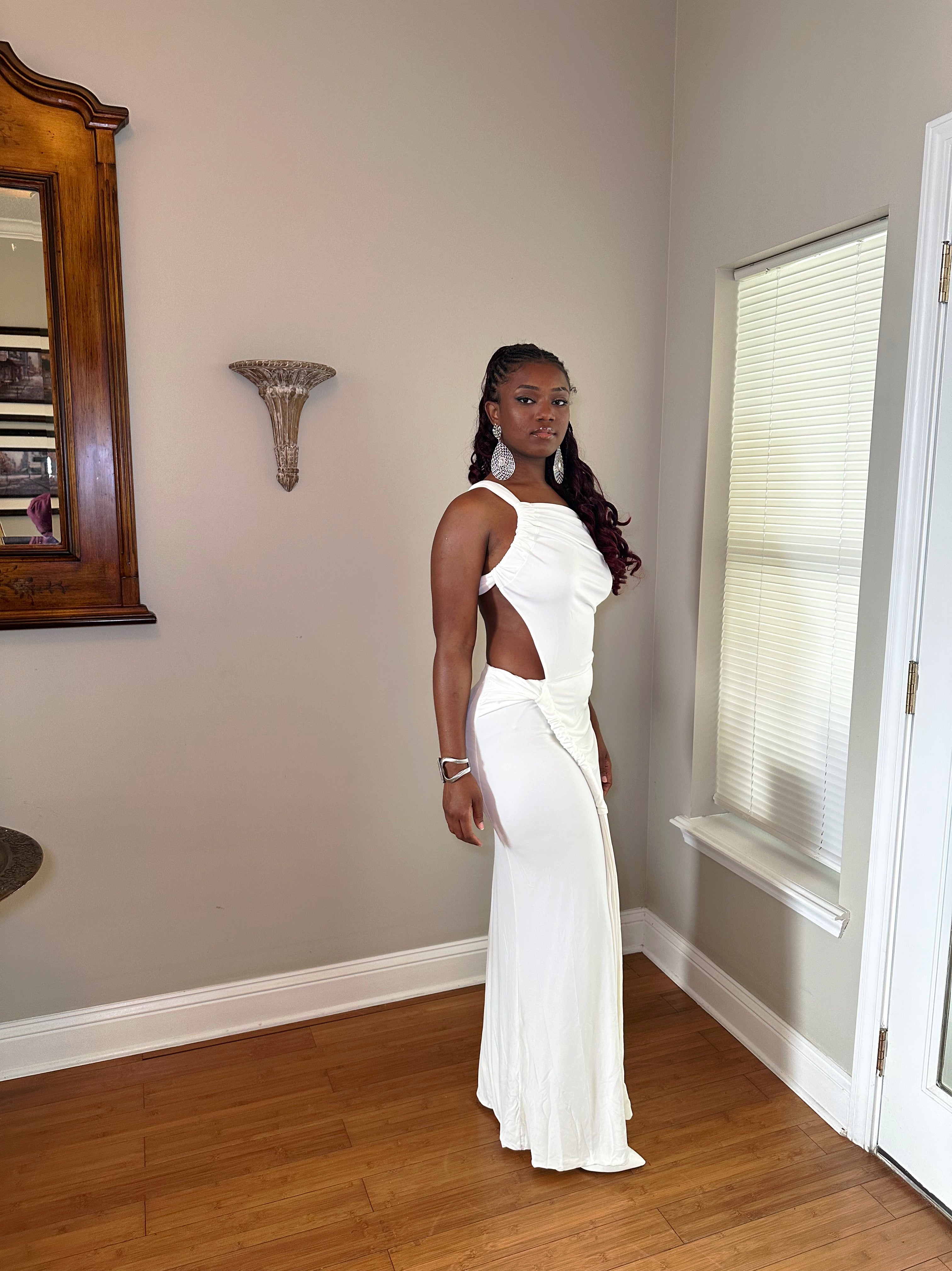 So Elegant Ruched Maxi