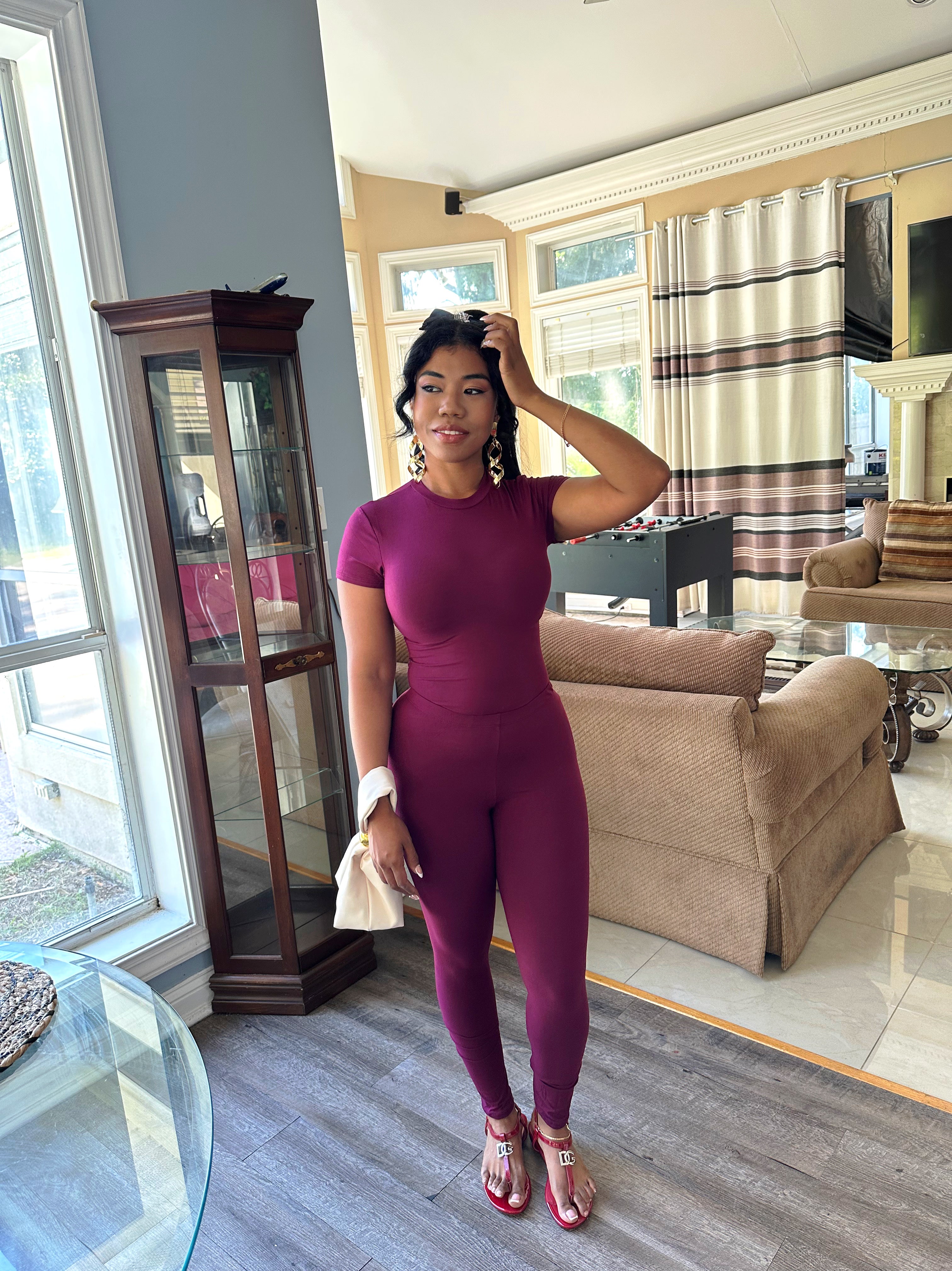 The Sculpt Luxe Set- Burgundy