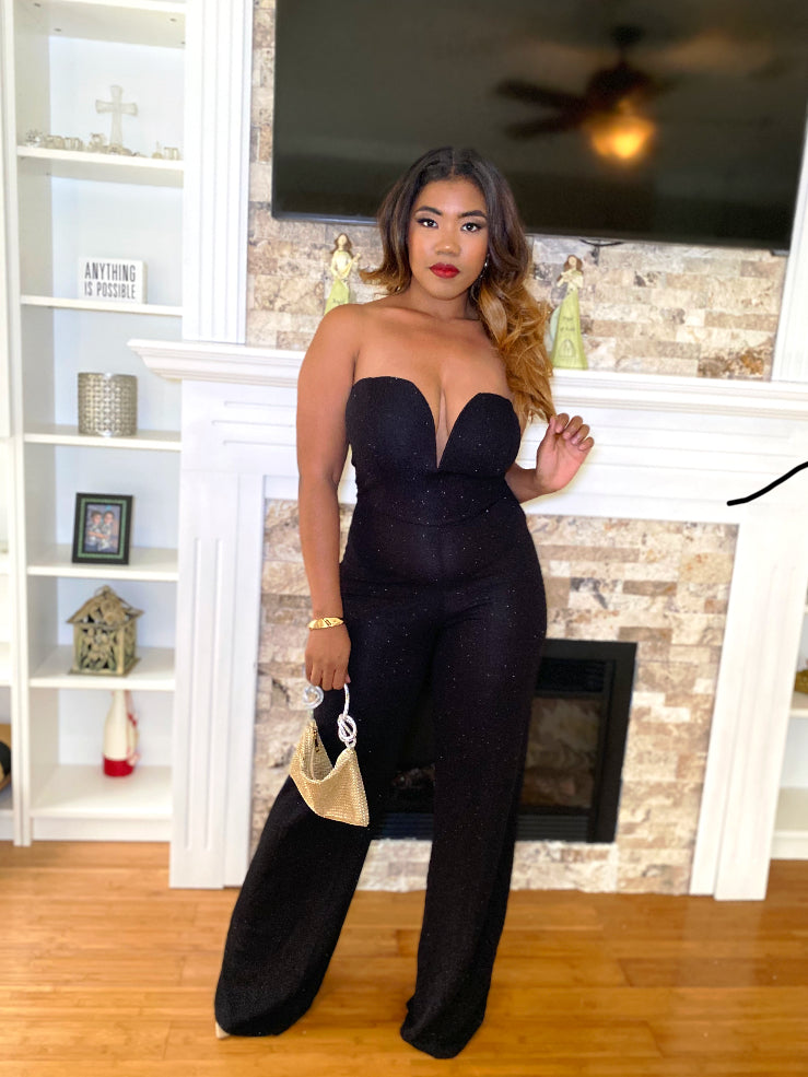 Glittered tube Jumpsuit