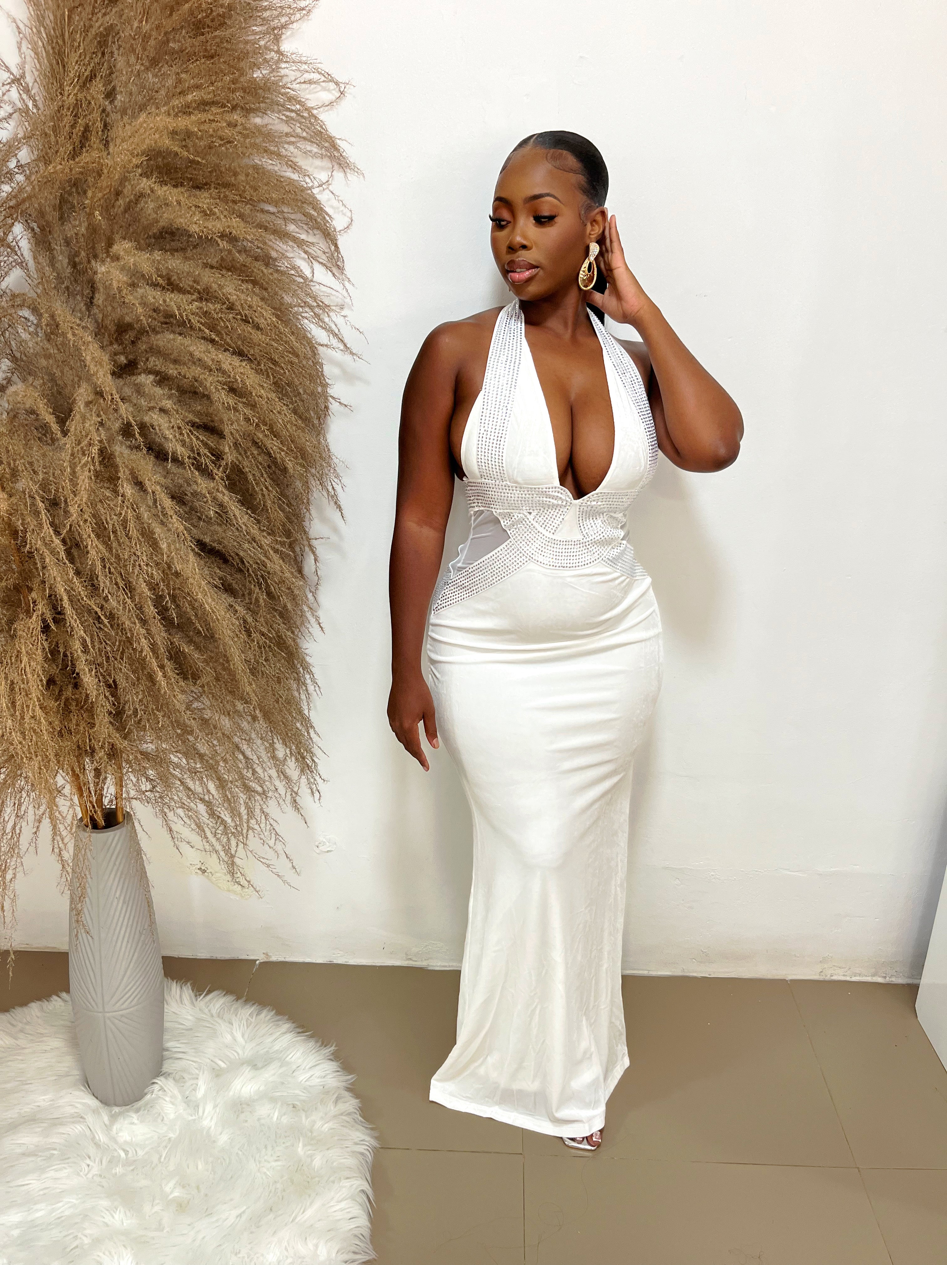 Ice Queen Halter Gown