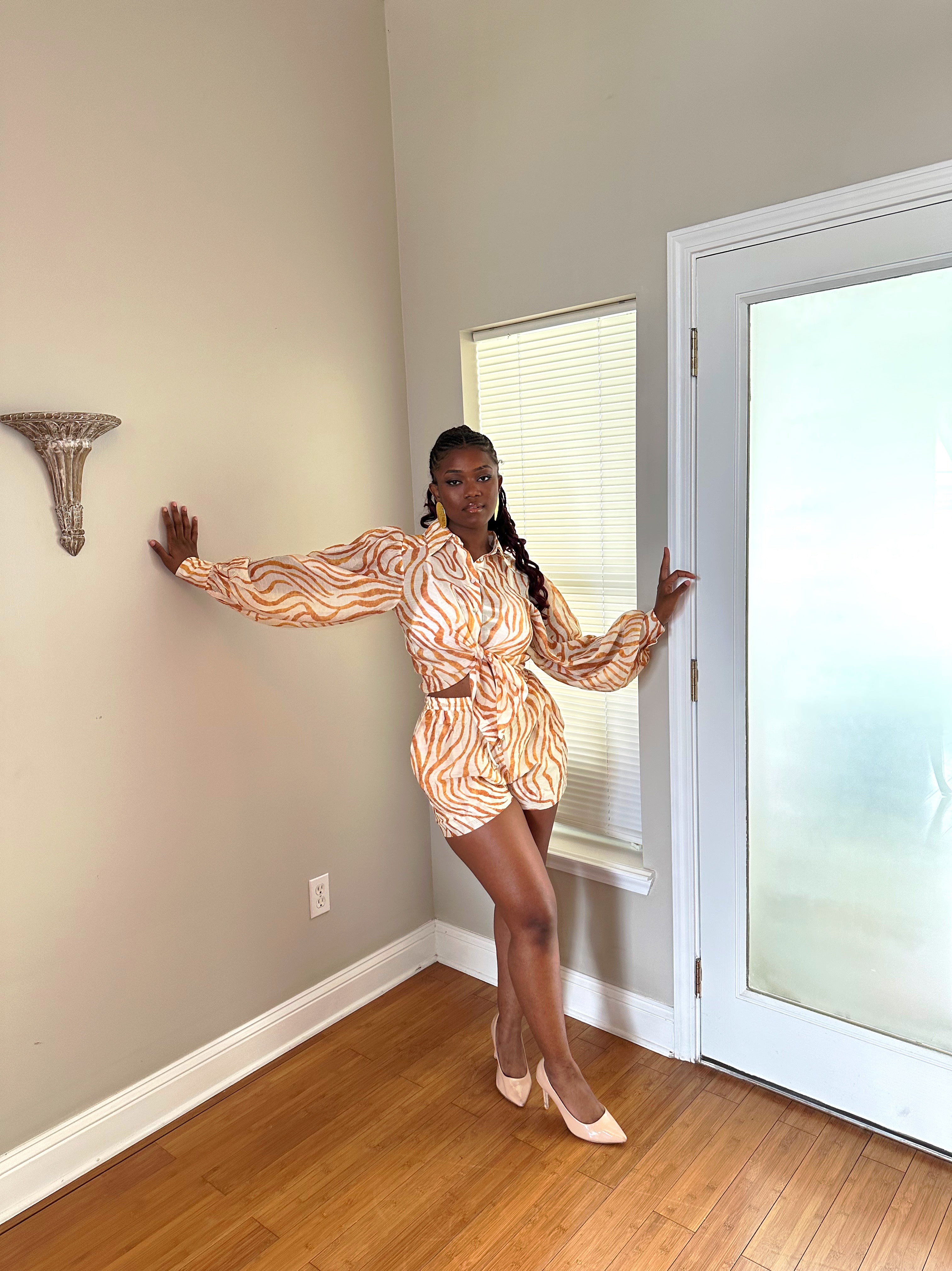 Luxe Stripes Short set