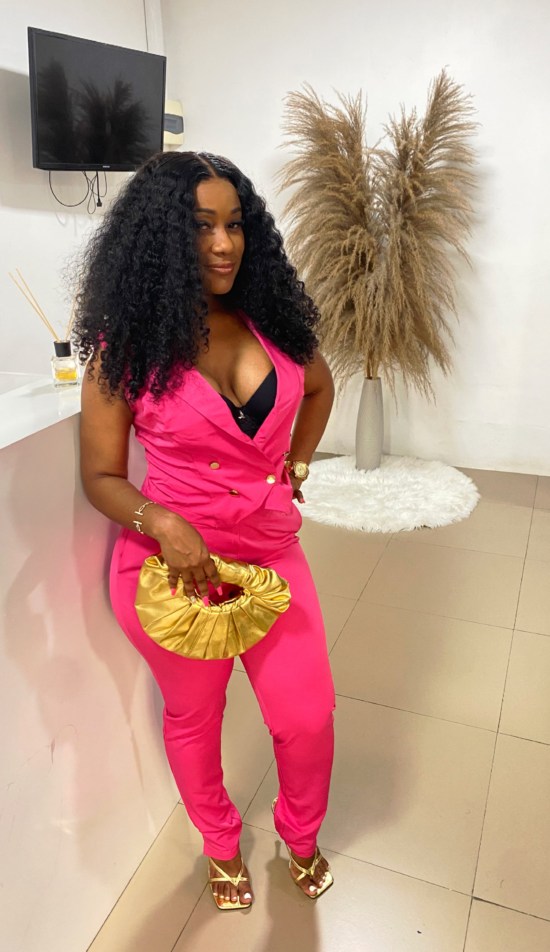 Boss babe Pink Pants set