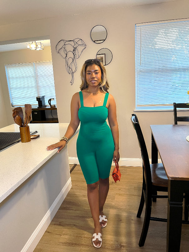 Lazy Saturday romper-Kelly green