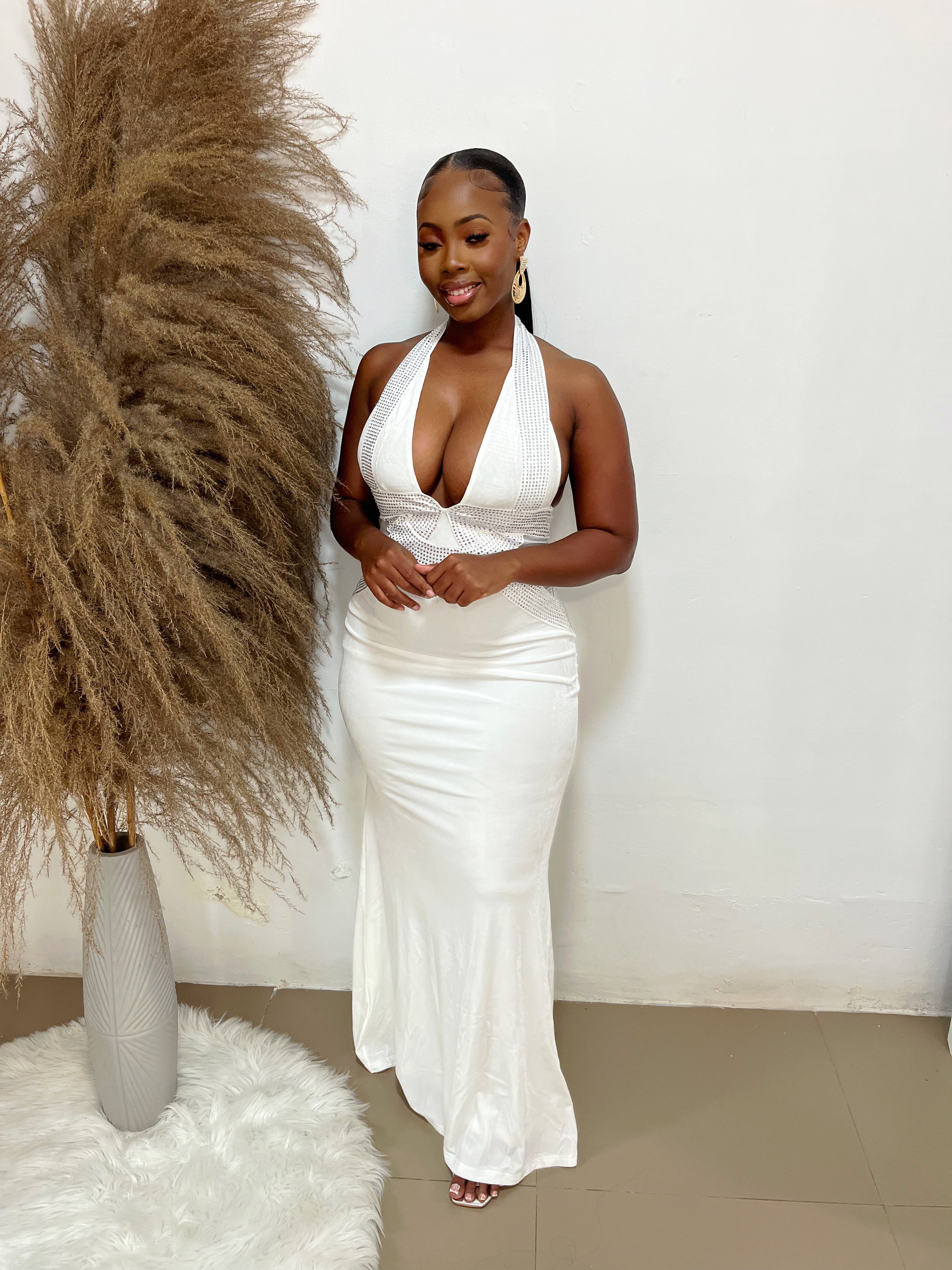 Ice Queen Halter Gown