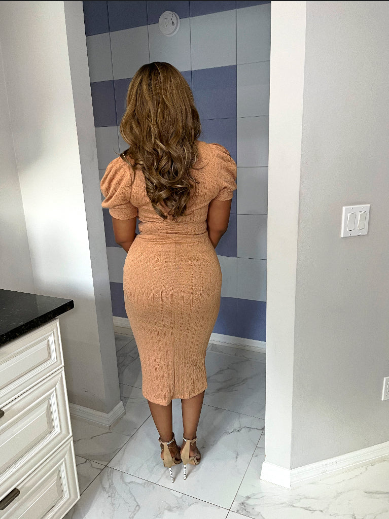Elegance Knit Set- Tan