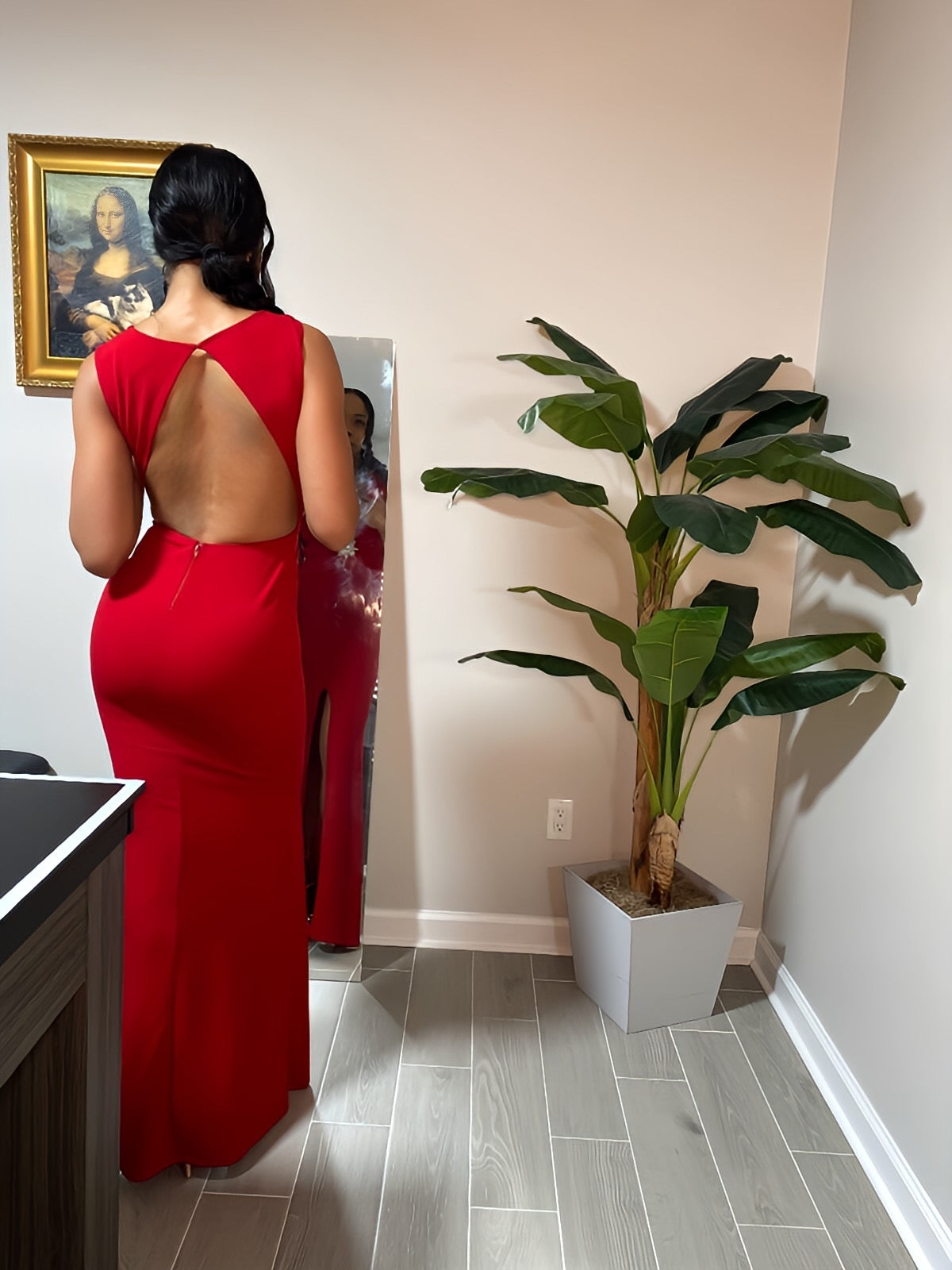 Embellished Red Maxi dress