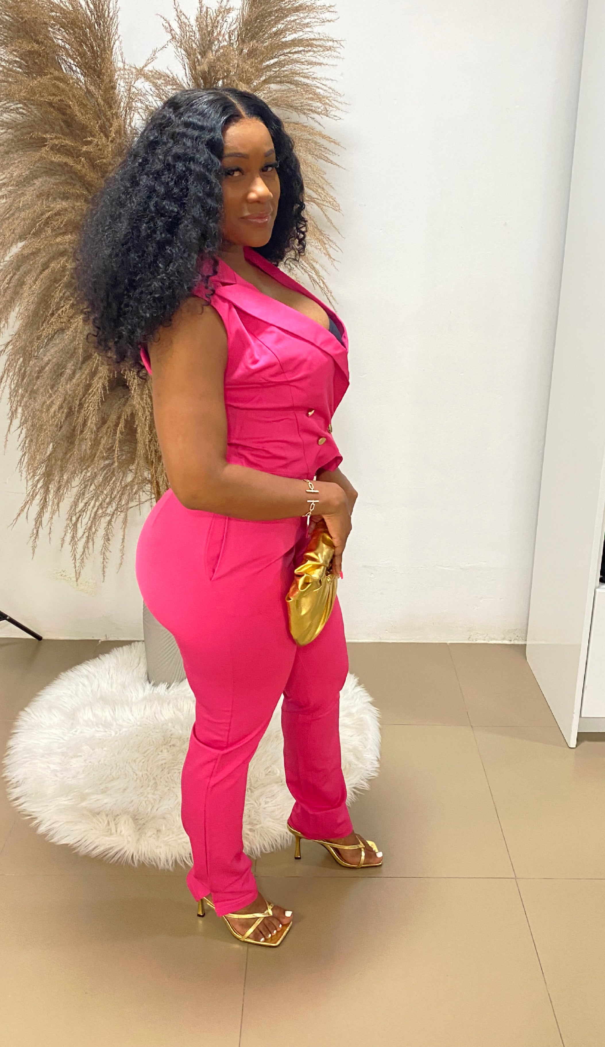 Boss babe Pink Pants set
