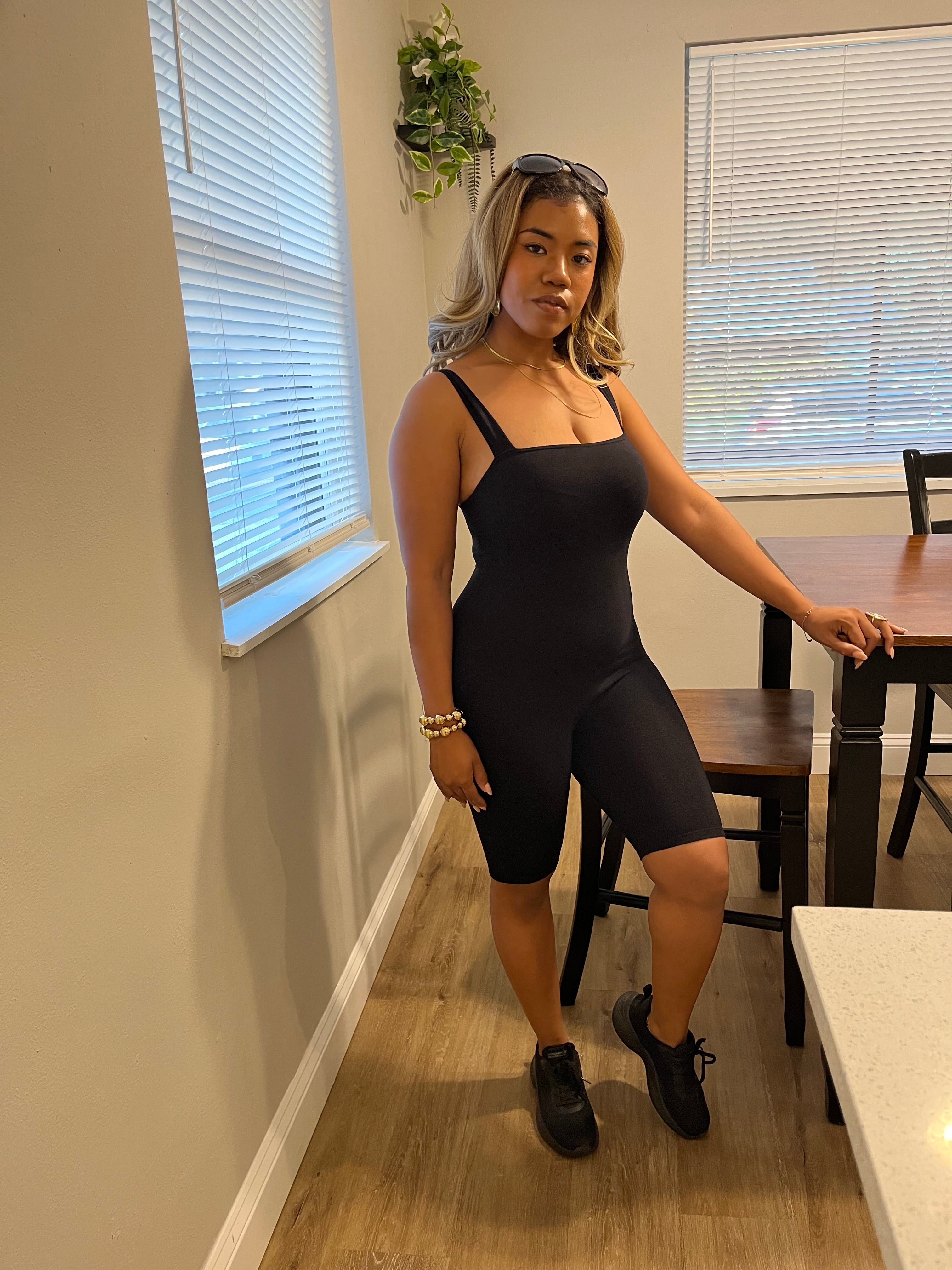 Lazy Saturday romper-Black