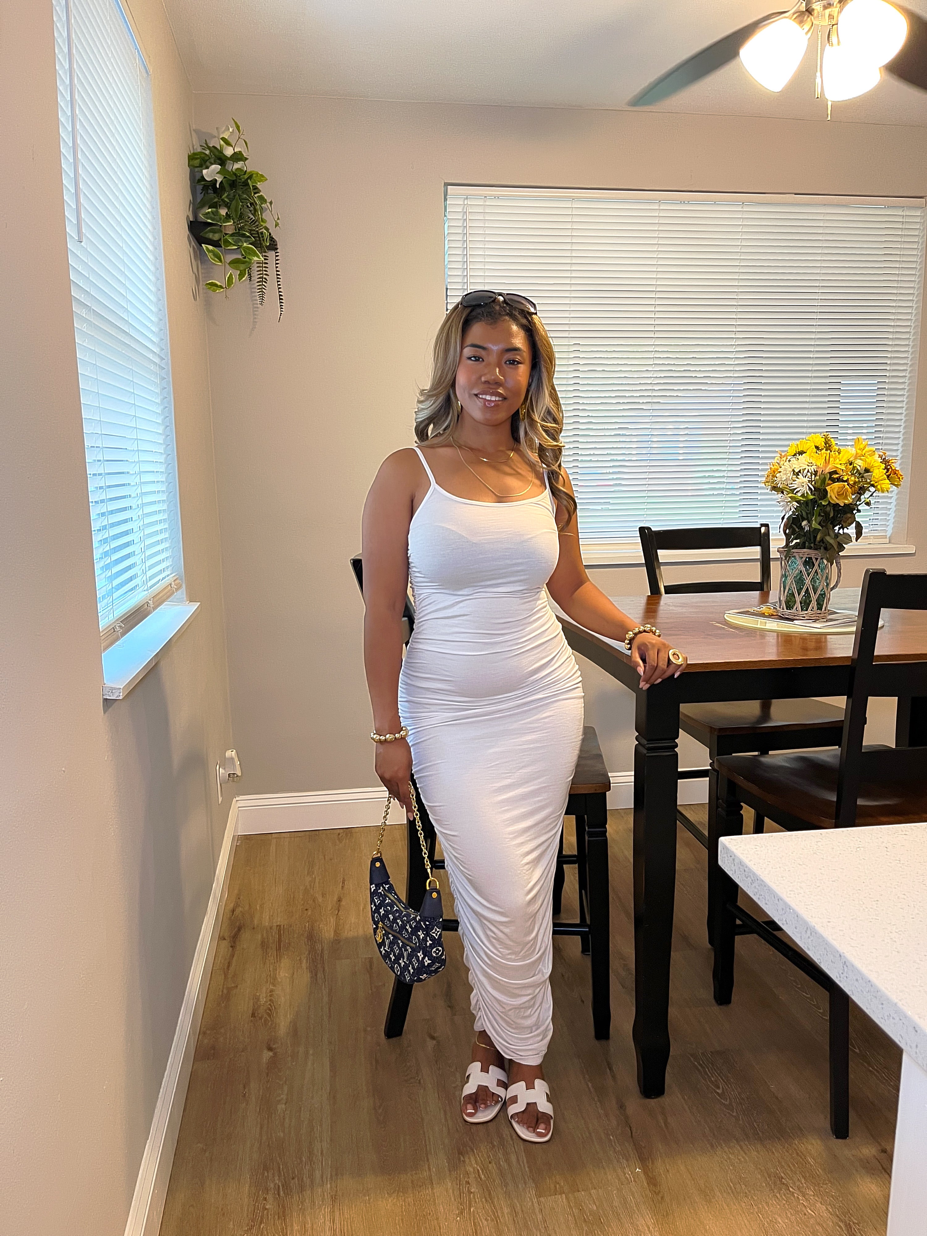 Sasha Bodycon Maxi- White