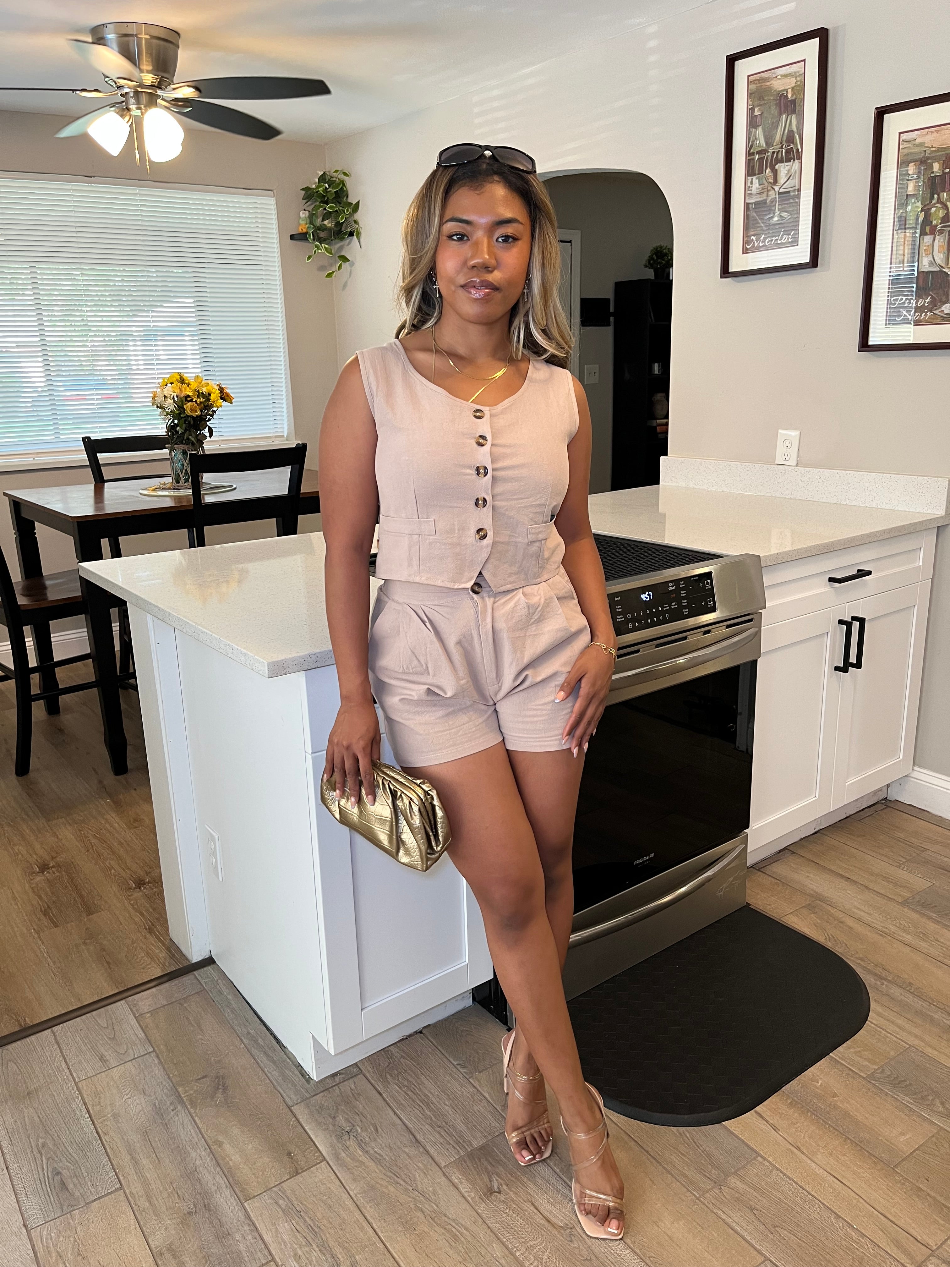 Amber short set