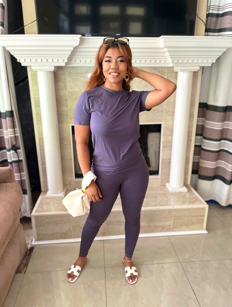 The Lady Lu Legging set- Dark gray