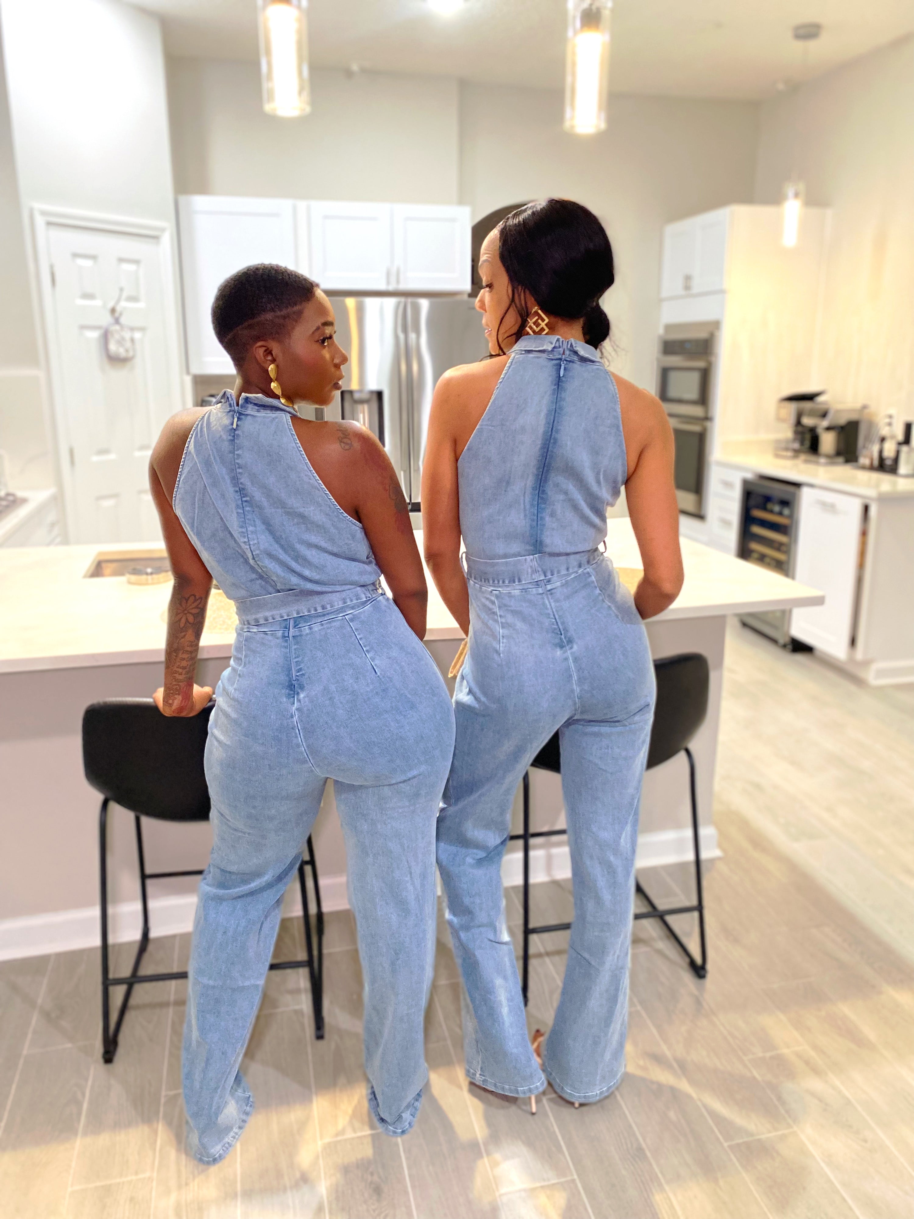 Keychain Denim Jumpsuit