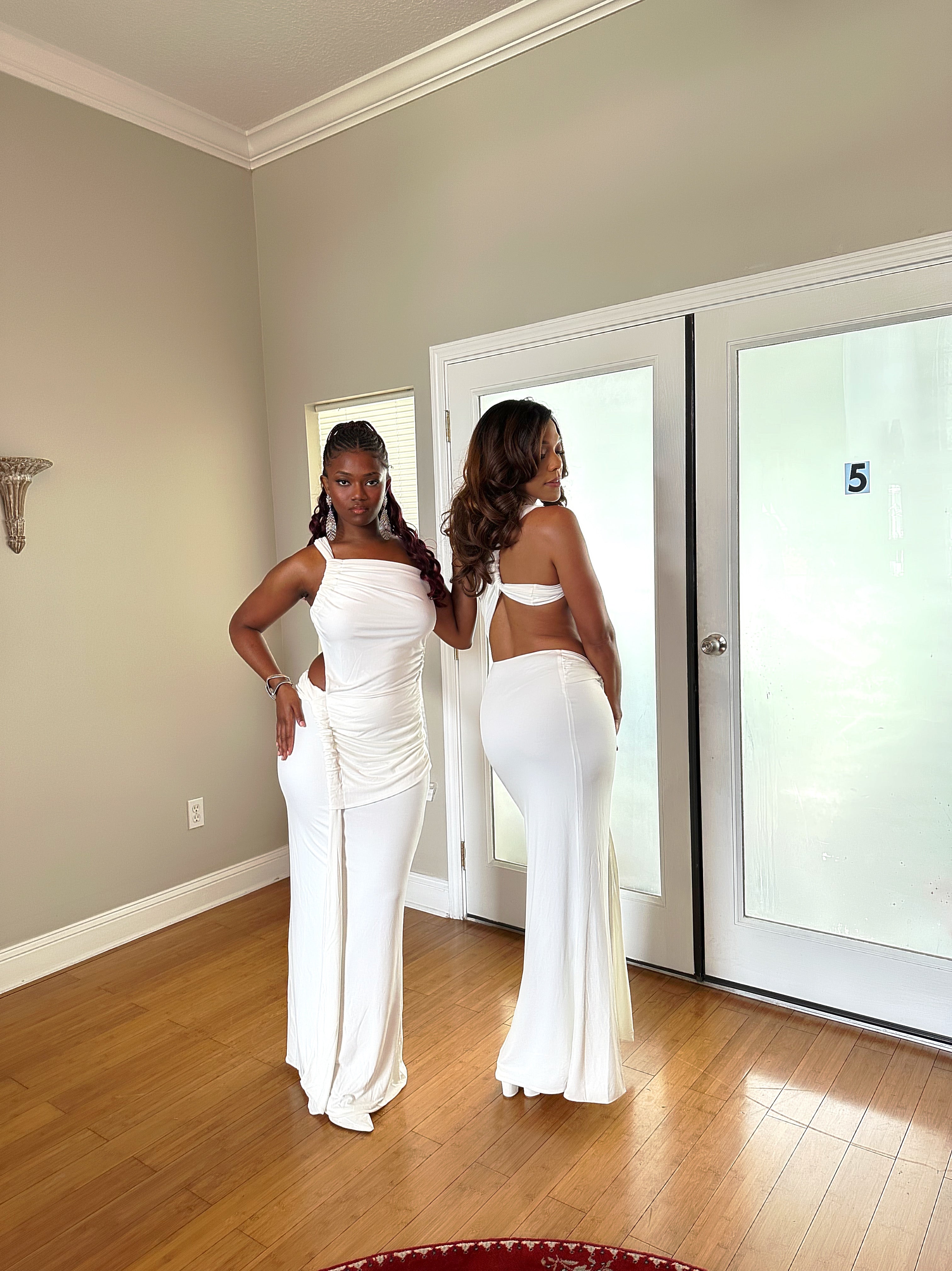 So Elegant Ruched Maxi