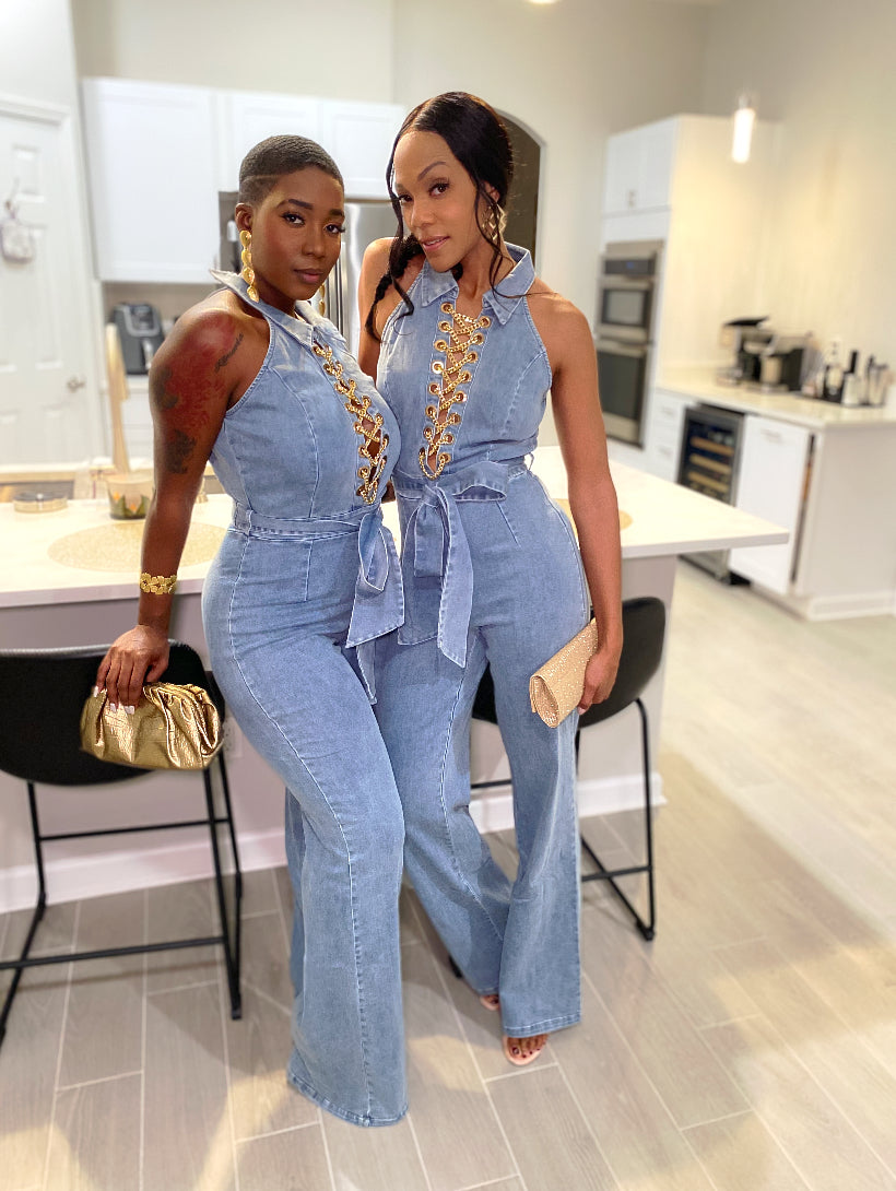Keychain Denim Jumpsuit