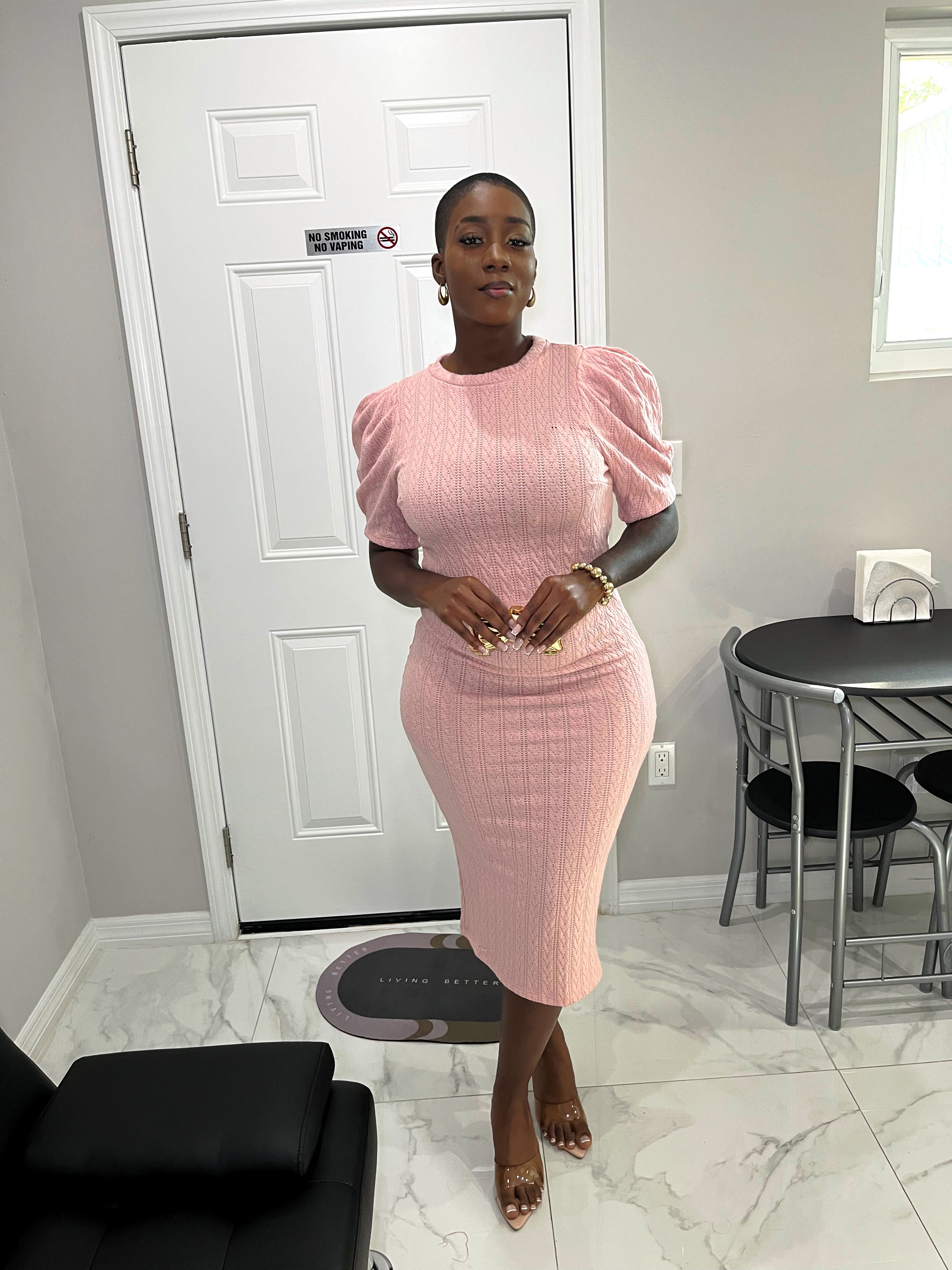 Elegance Knit Set- Blush