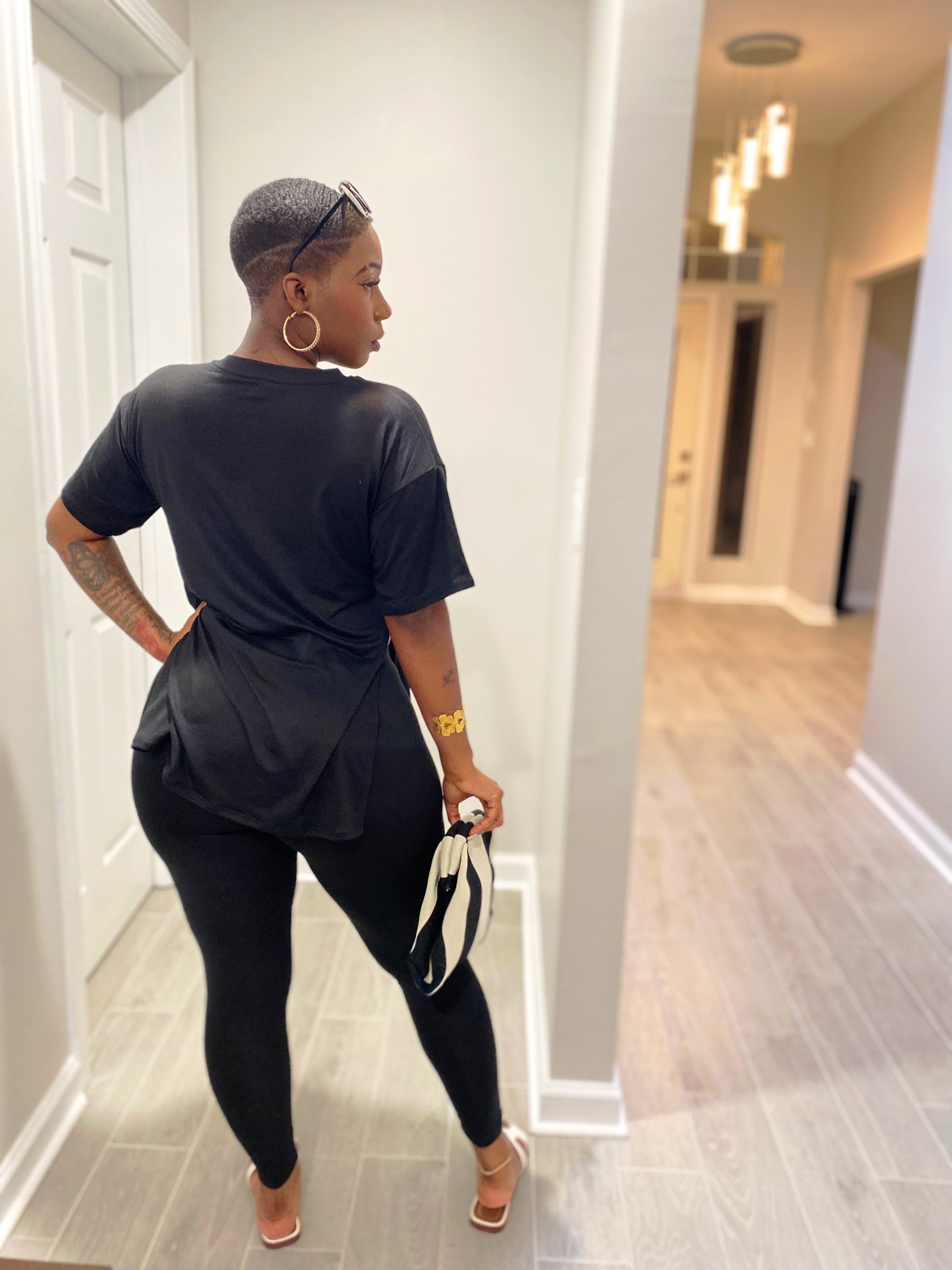 Lazy Saturday Legging set-Black