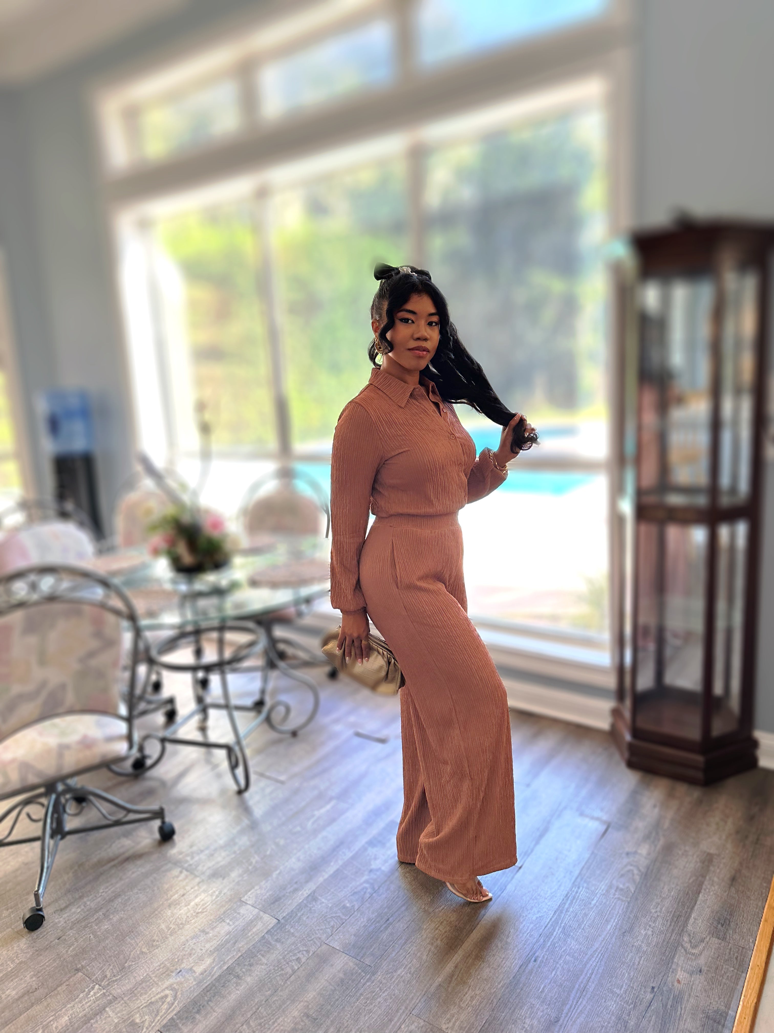 Cocoa Whisper Corded Jumpsuit