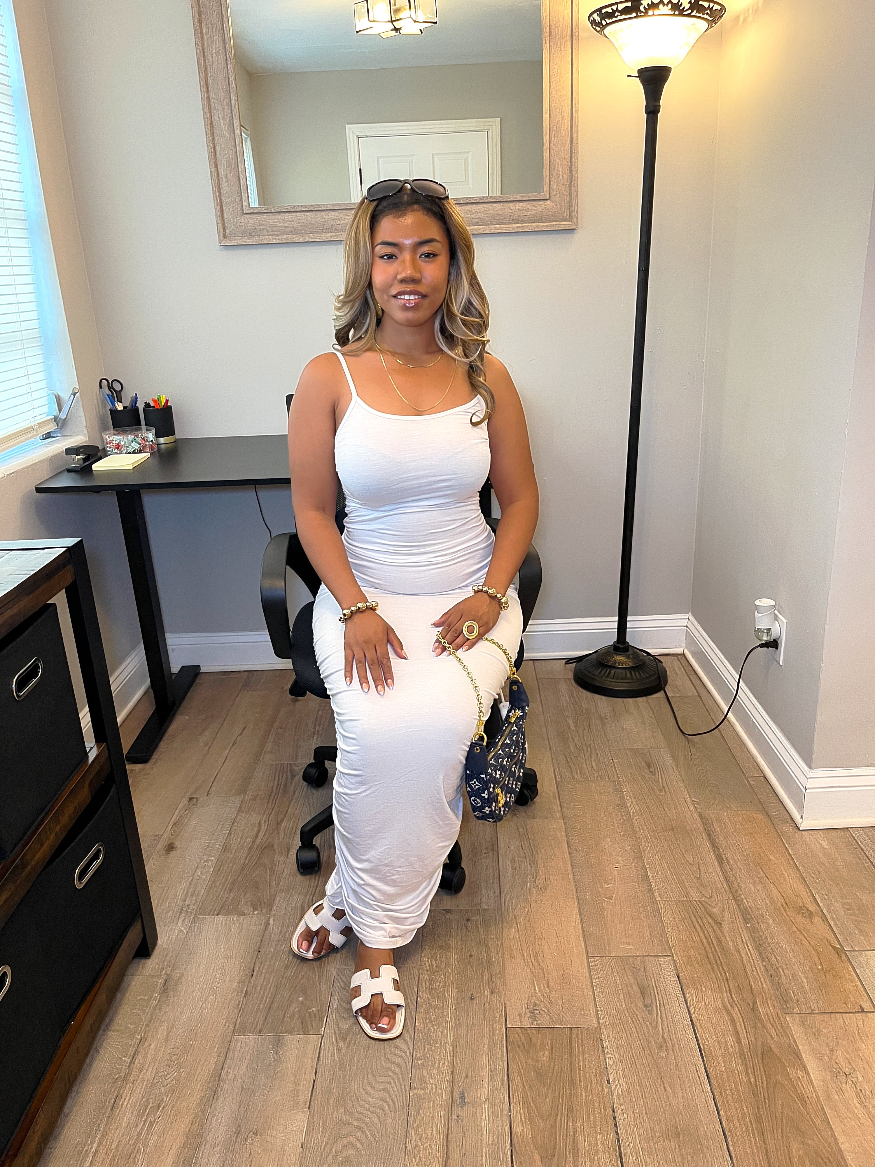 Sasha Bodycon Maxi- White