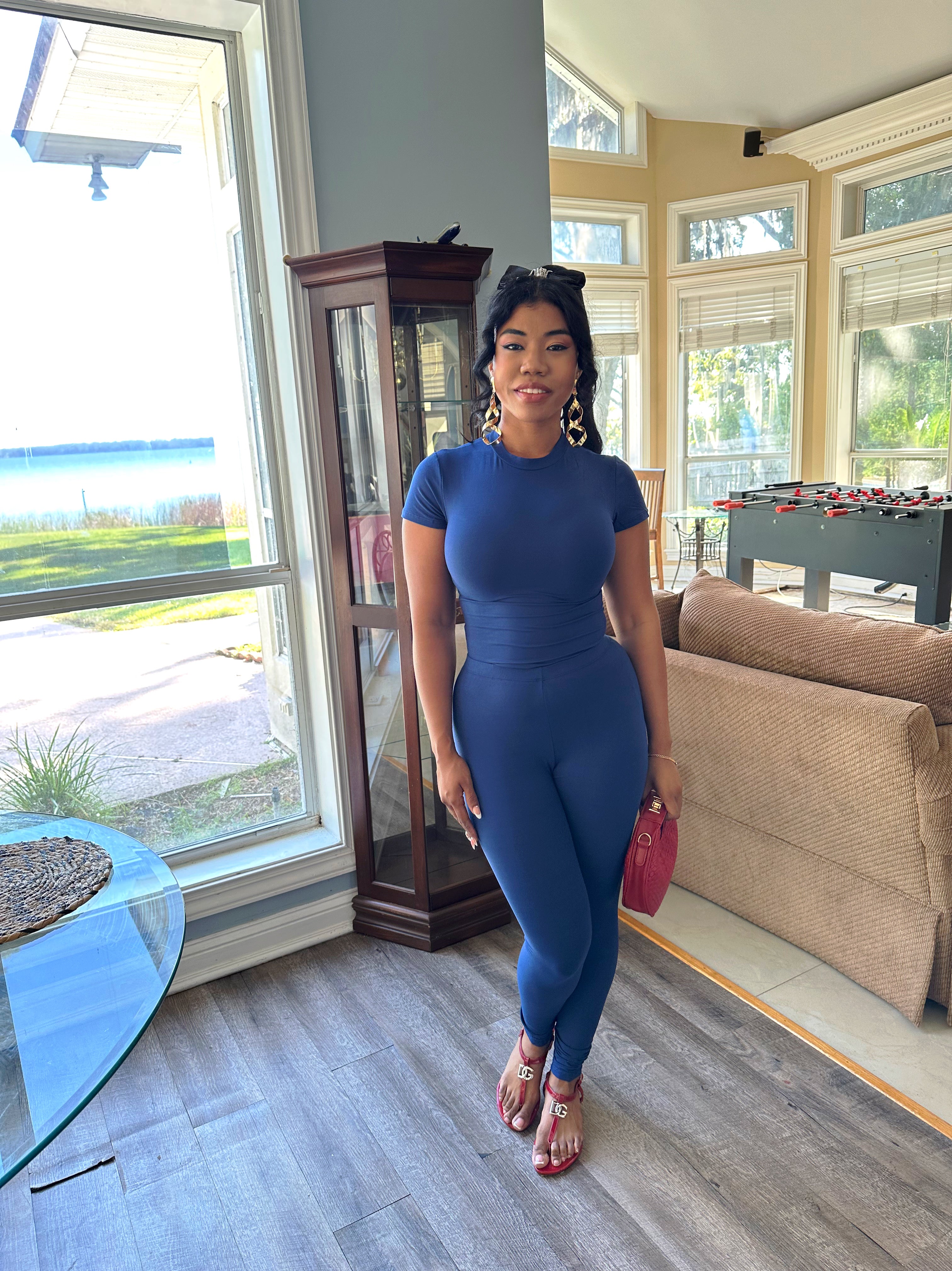 The Sculpt Luxe Set- Navy