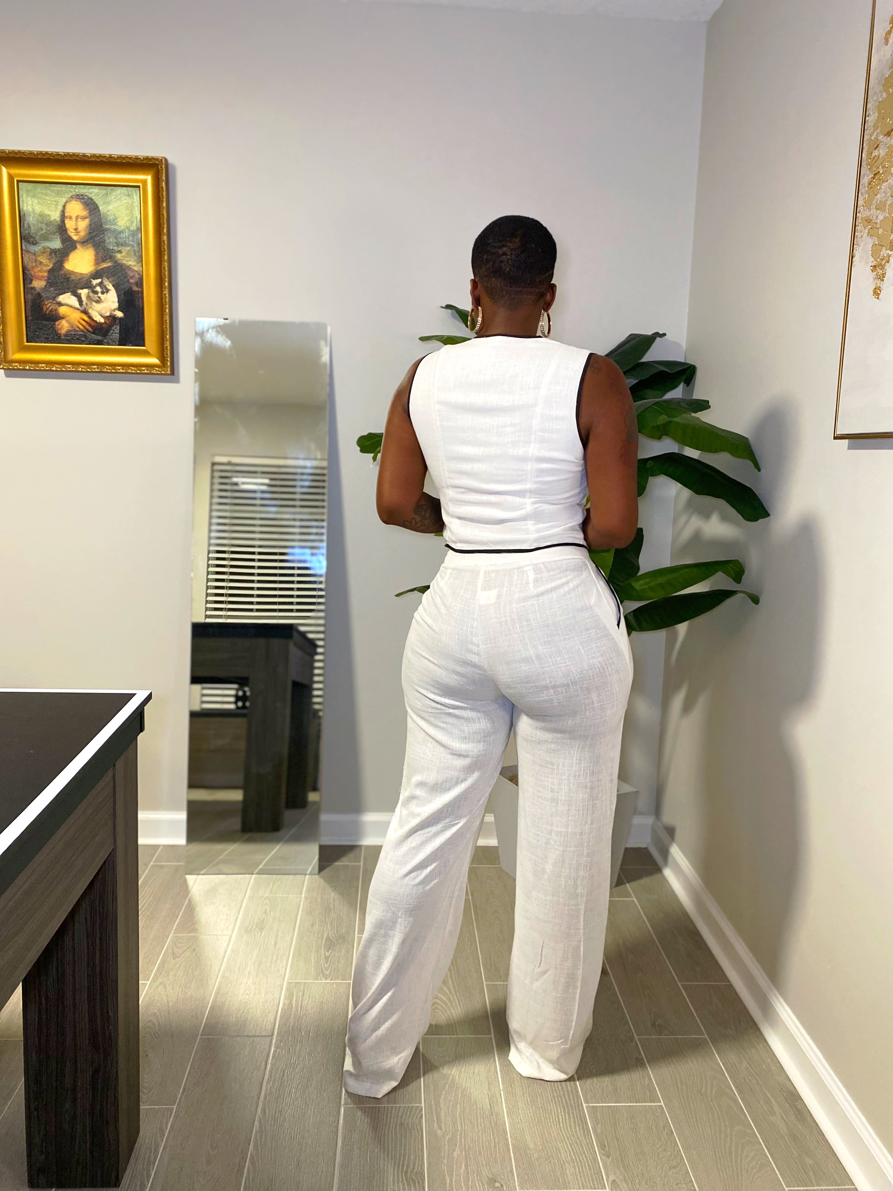 Elegant Edge linen suit
