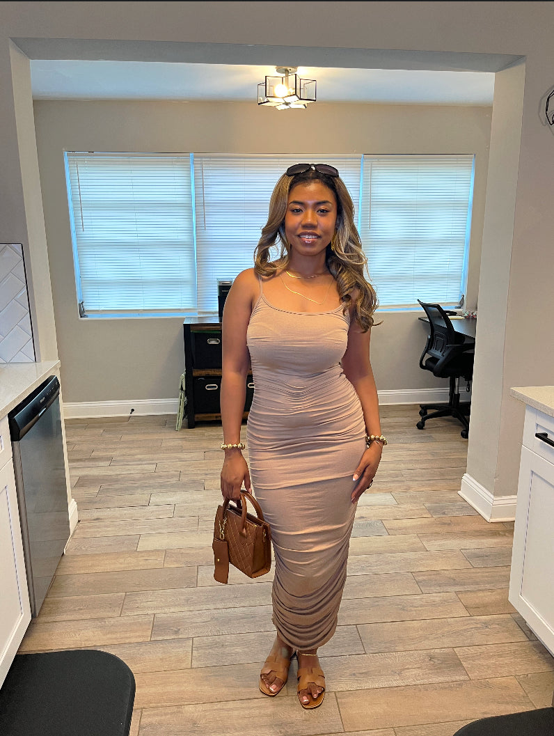 Sasha Bodycon Maxi- khaki