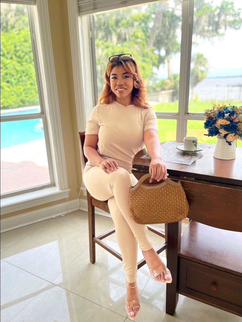 The Lady Lu legging set- Beige