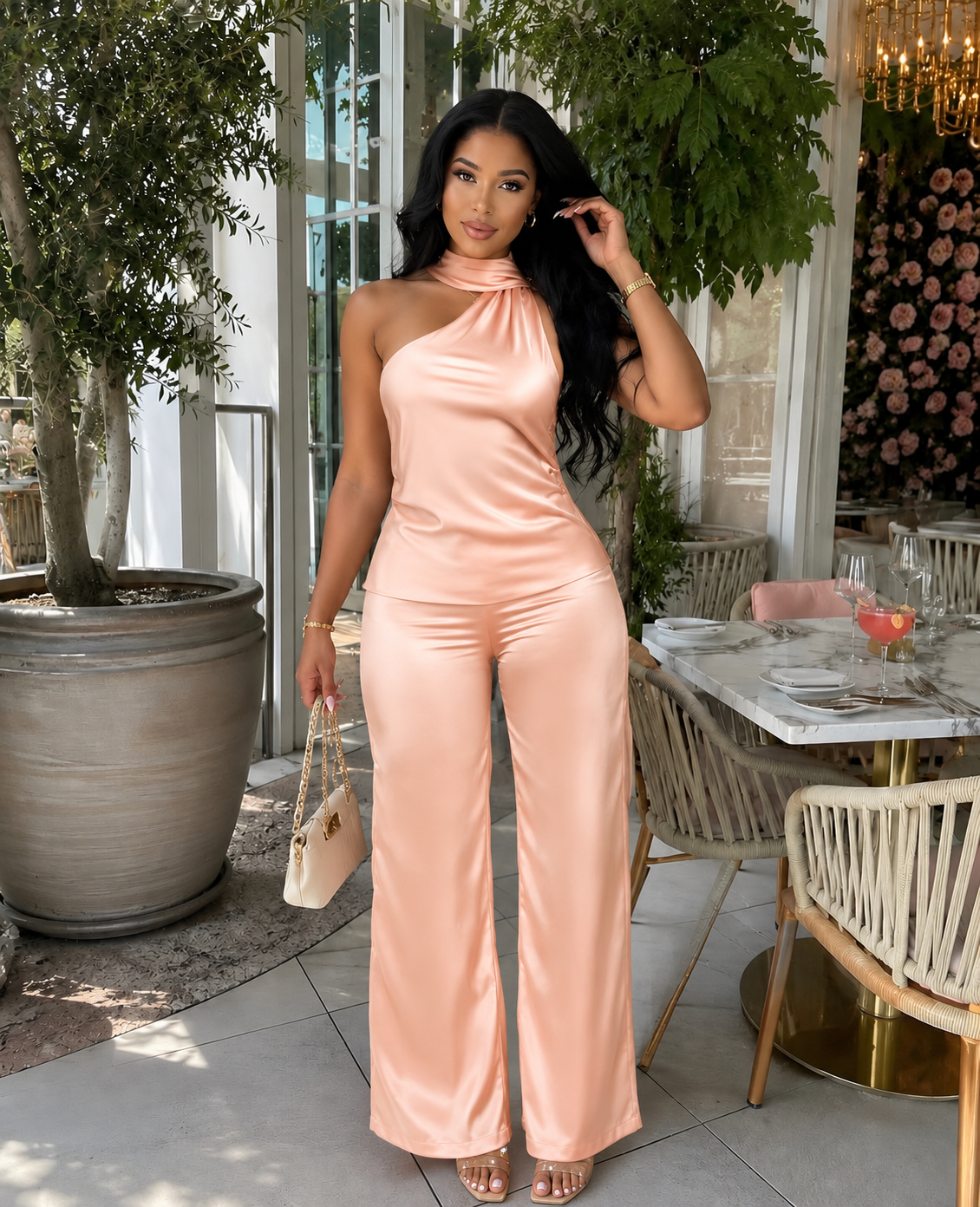 The Élodie Satin Set
