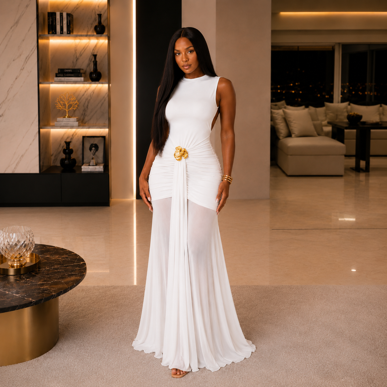 Sorella Drape Maxi Dress