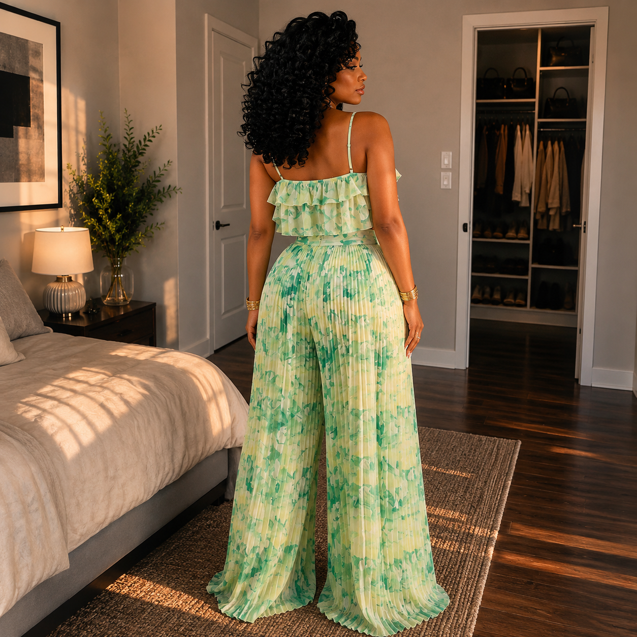 Isla Bloom Pleated Set