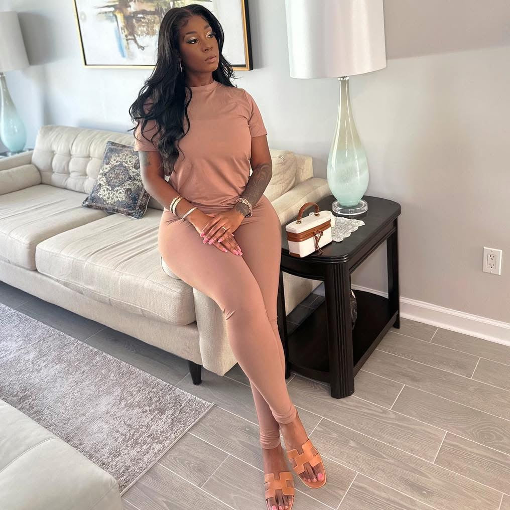 The Lady Lu legging set-Mocha