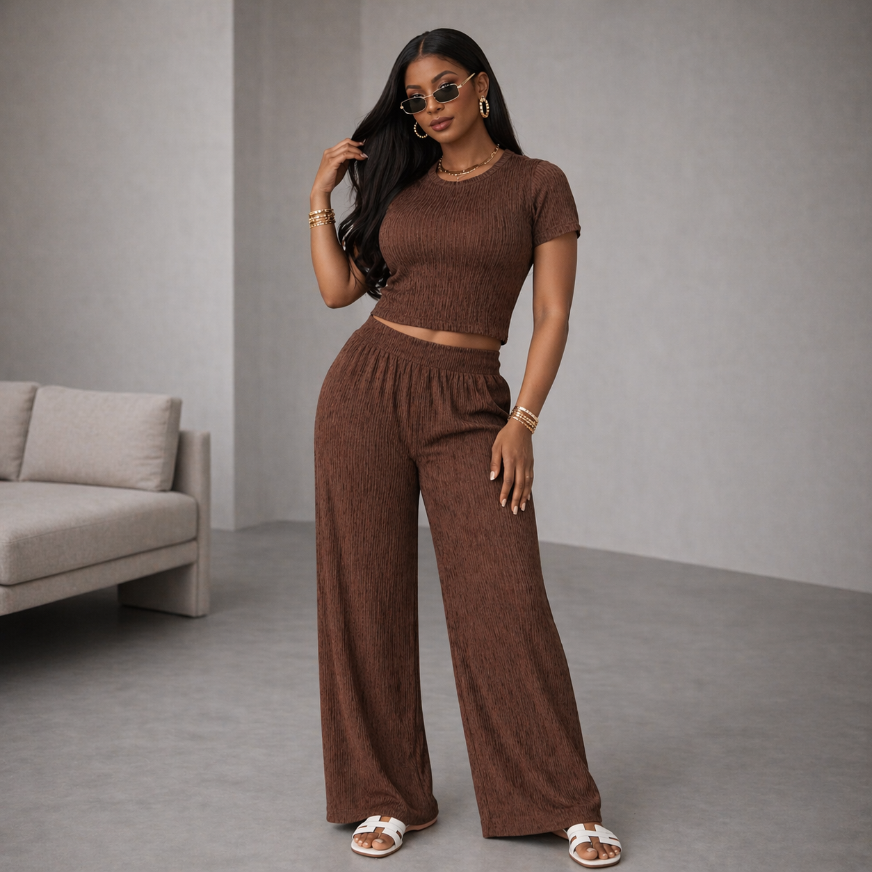 The Elara Sculpt Set- Brown