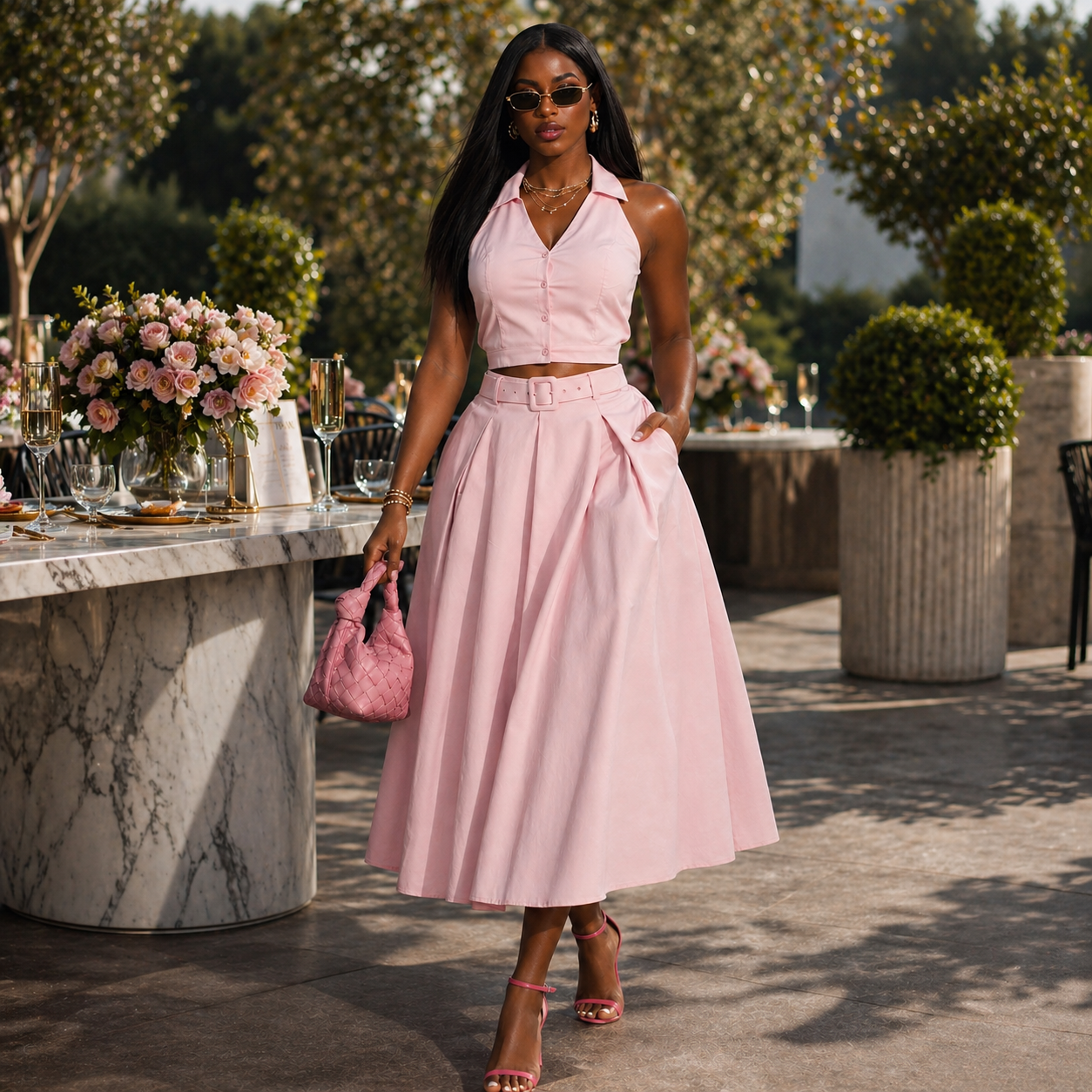The Roselle Luxe Skirt Set