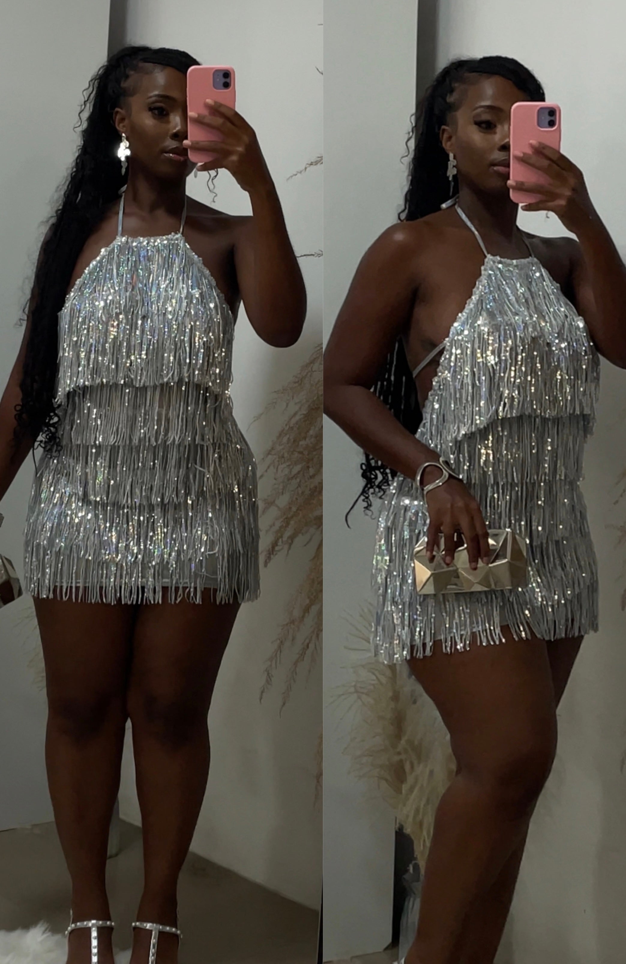 Silver Fringe Dress