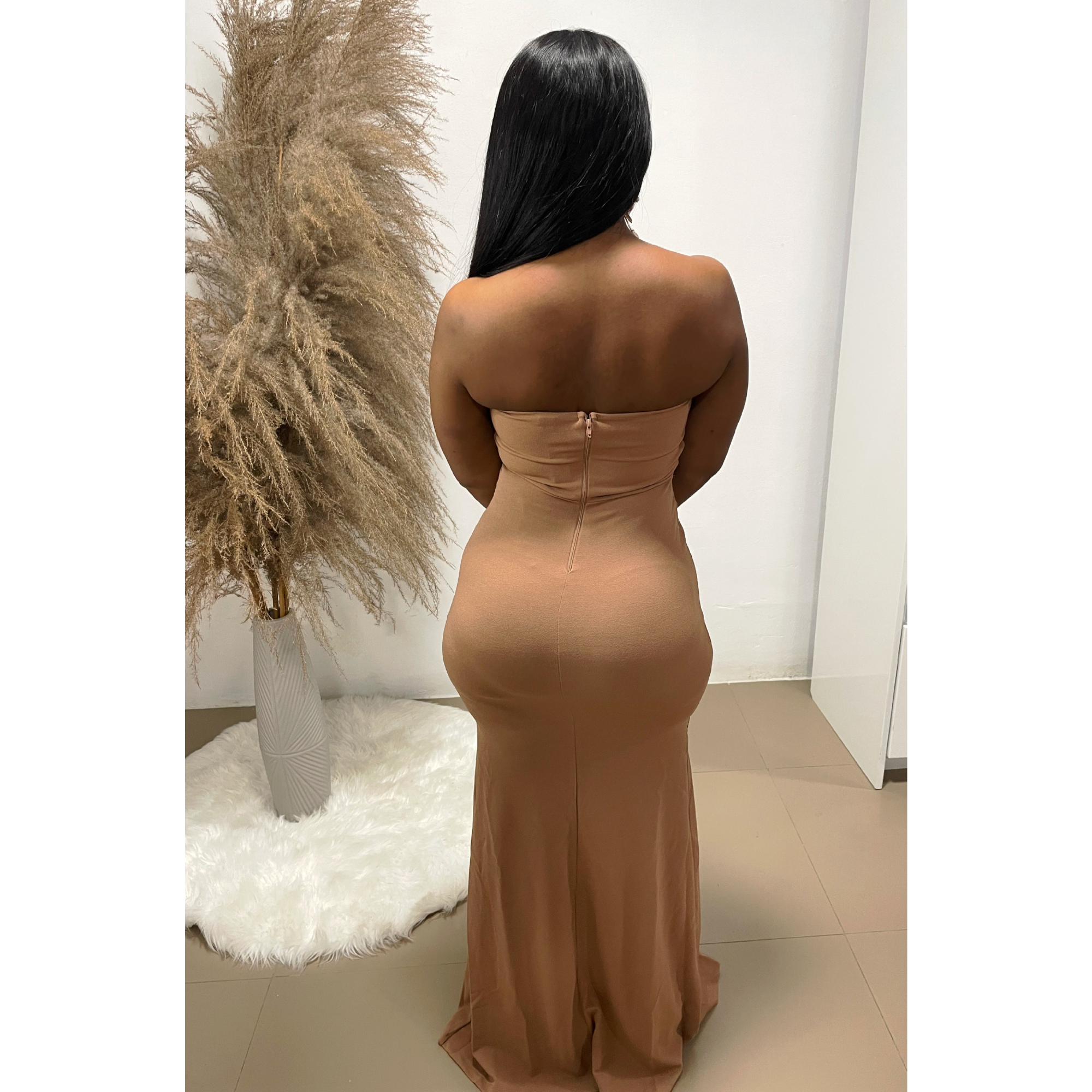 Desert Nude Cut-Out Gown